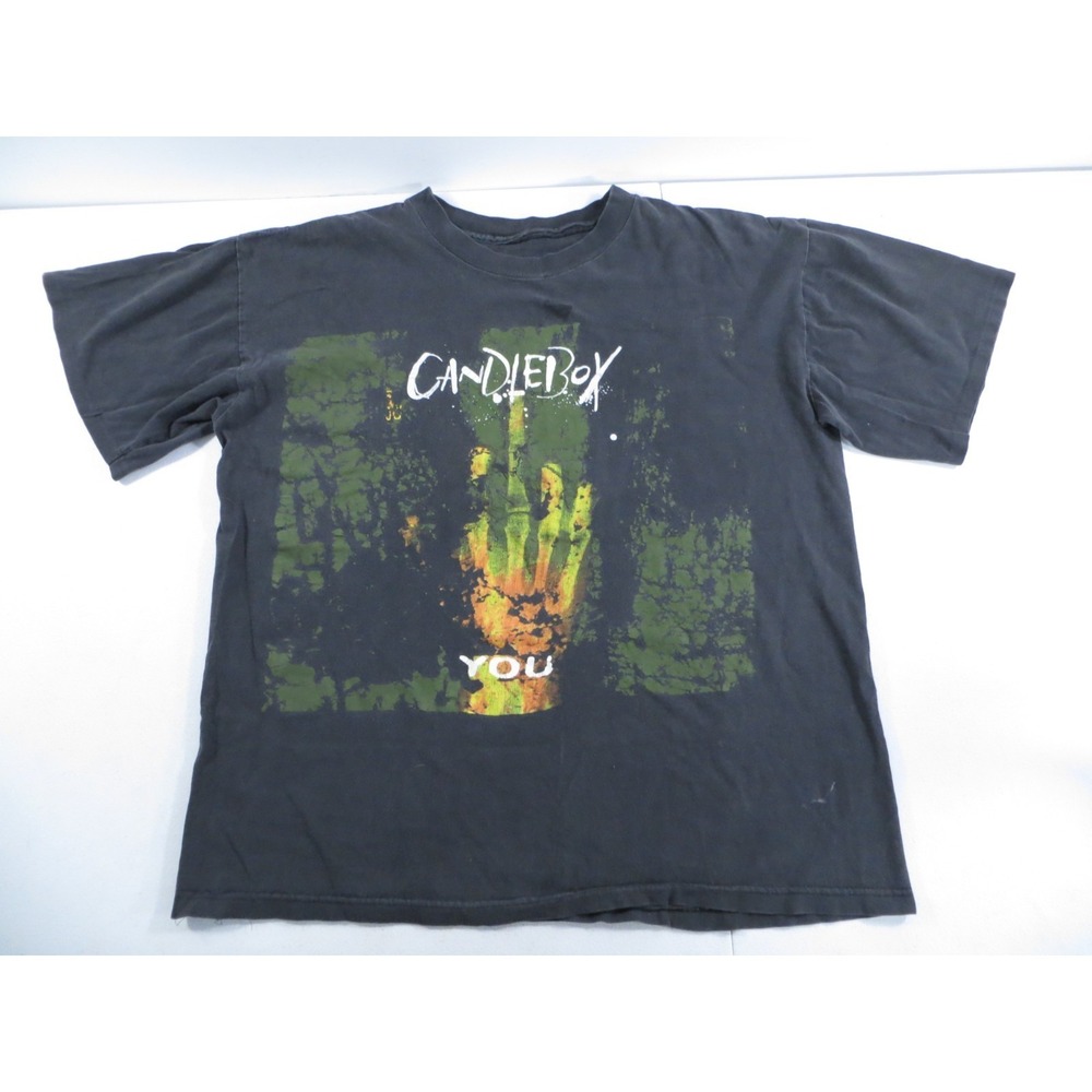 Vintage 90's CandleBox F You Middle Finger Band Tour Concert T-Shirt No Tag